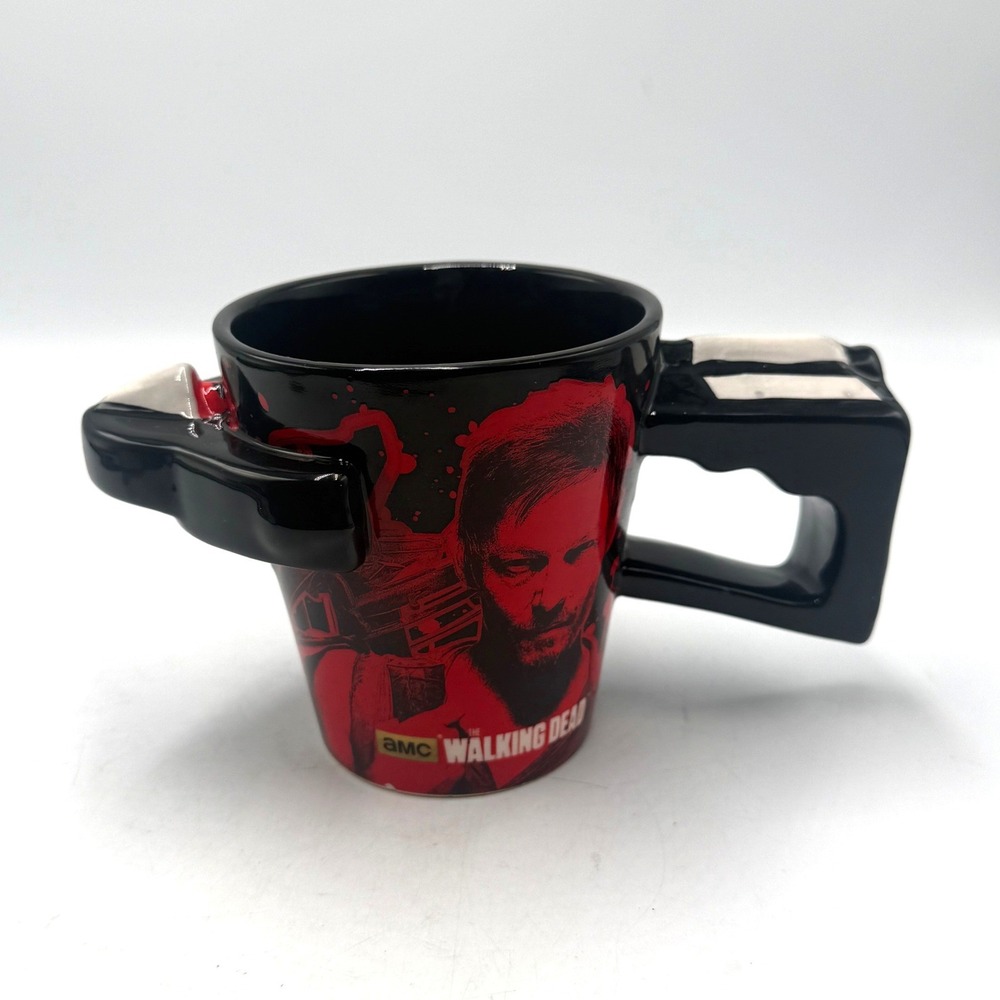 AMC The Walking Dead Daryl Dixon Crossbow Handle Mug Team Daryl Just Funky Red